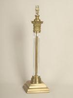 ALEXANDERS 50CM BRASS/GLASS CORINTHIAN COLUMN LAMP